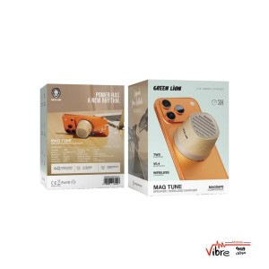 اسپیکر بلوتوثی و شارژر بی‌سیم گرین لاین مدل MAG TUNE Mini