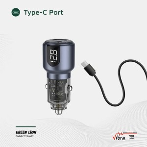 شارژر فندکی دو پورت گرین لاین مدل Green Lion Dual Port Car Charger 75W