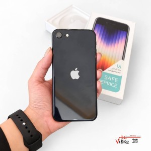 گوشی موبایل اپل iPhone SE 2022 LLA کارکرده مشکی – سلامت باتری 77٪