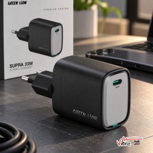شارژر دیواری 33 وات گرین لاین مدل Green Lion SUPRA 33W EU Wall Charger با فناوری GaNStorm