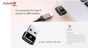 مبدل Type-C به USB باسئوس مدل CAAOTG-01