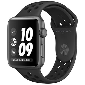 ساعت هوشمند اپل واچ سری 3 مدل Nike Plus 42mm Space Gray Aluminum Case with Anthracite/Black Nike Sport Band