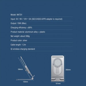 پایه شارژ بی سیم موبایل و تبلت نیلکین Nillkin NKT01 PowerHold Tablet Wireless Charging