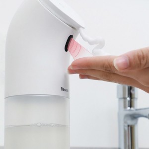 پمپ فوم ساز مایع دستشویی بیسوس مدل Minipeng Hand Washing Machine بهمراه فوم مایع +فول پک