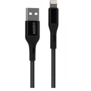 کابل تبدیل با روکش بافتی USB به لایتنینگ مدل گرین طول 3 متر
