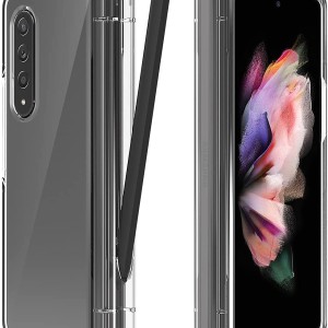 قاب گوشی و کاور محافظ ژله ای شفاف سامسونگ زد فولد3 Araree Samsung Galaxy Z Fold3 5G Cover همراه جایگاه قلم S Pen