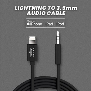 مبدل لایتنینگ به جک 3.5 میلی متری هدفون برند بریو با طول 1.5 متر BRAVE Lightning to 3,5 mm AUX Cable BAC 106