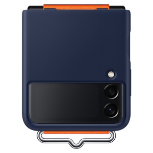 محافظ و کاور سیلیکونی گوشی موبایل سامسونگ galaxy Z Flip 3 5G همراه بند مدل EF-GF711