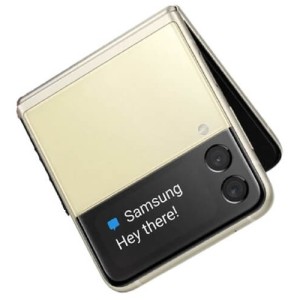 گوشی موبایل سامسونگ مدل زد فلیپ 3 ظرفیت 256 گیگابایت galaxy Z Flip 3 رنگ کرمی کارکرده در حد نو