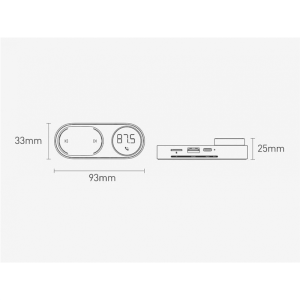 گیرنده بلوتوثی خودرو باسئوس مدل Baseus Solar Car FM Bluetooth Transmitter CDMP000001