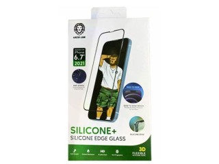 محافظ صفحه نمایش و گلس سیلیکونی گرین مدل +Silicone مناسب برای گوشی آیفون 13 و 13 پرو  اورجینال