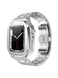 بند فلزی و کیس اپل واچ Apple Watch Silver Concept V6 45mm
