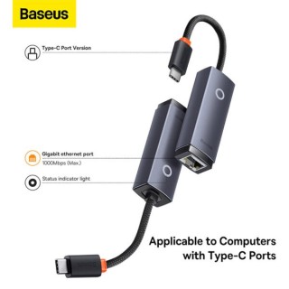 مبدل USB به پورت شبکه بیسوس مدل  Ethernet Adapter USB to RJ45 LAN Port WKQX000113