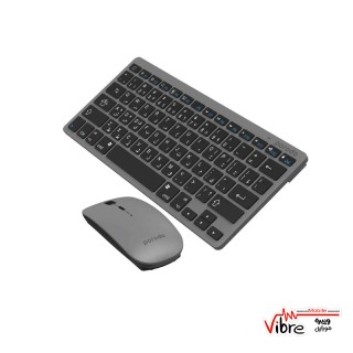 ست موس و کیبورد بی سیم پرودو مدل PD-BTKBMCO-GY Super Slim & Portable