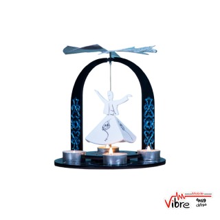 چراغ زینتی و جاشمعی طرح سماع سه بعدی اسلیمی