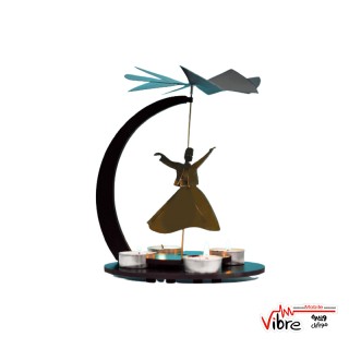 چراغ زینتی و جاشمعی طرح سماع