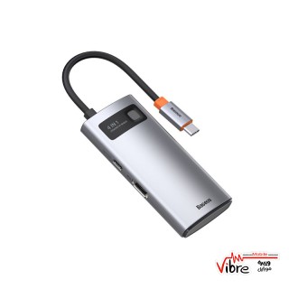 هاب 4 به 1 پورت بیسوس Baseus Metal Gleam 4 in 1 Type-C HUB  توان 100 وات