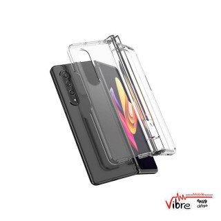 قاب گوشی و کاور محافظ شیشه ای سامسونگ زد فولد 3 Araree Samsung Galaxy Z Fold 3 5G Cover همراه جایگاه قلم S Pen