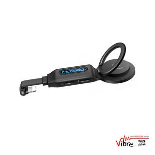 مبدل و آداپتور 4 در 1 لایتنینگ به  لایتنینگ و صدا مک دودو Mcdodo CA-629 4in1 Ligtning Audio Adapter به همراه حلقه نگهدارنده موبایل