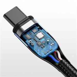 کابل مگنتی تایپ سی به تایپ سی 1.5 متر 100 وات مدل BASEUS ZINC MAGNETIC SAFE FAST CHARGING DATA CABLE  100W CATXC-Q01