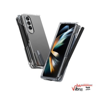 قاب و  کیف شفاف گوشی با جای قلم برای سامسونگ زد فولد 4 مدل ARAREE NUKIN P CLEAR CRYSTAL CASE FOR SAMSUNG Z FOLD4