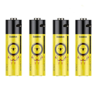 باتری قلمی قابل شارژ بیسوس (پک 4عددی) مدل Baseus Rechargeable Li-ion Battery  با گارانتی