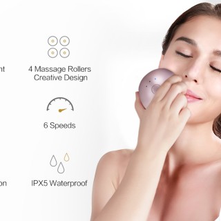 غلتک ماساژور و لیفتینگ صورت برای مراقبت از پوست مدل Mycarbon Face Massager With EMS Technology