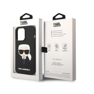 IPHONE 14 PRO MAX - SILICONE  CASE KARL LAGERFELD HEAD LOGO