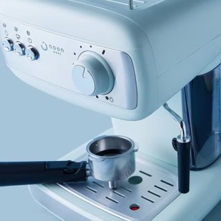 دستگاه قهوه و اسپرسو ساز آبی نقره ای مدل Espresso Coffee Machine High Pressure 1.2 Liter by Noon(Aqua)