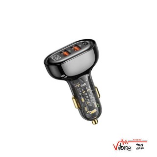 شارژر فندکی 80واتی فست شارژ بریو مدل Brave 80W 3 Ports Transparent Fast Car Charger PD & dual Q3.0