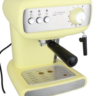 دستگاه قهوه و اسپرسو ساز مشکی-نقره ای مدل Espresso Coffee Machine High Pressure 1.2 Liter by Noon(Black)