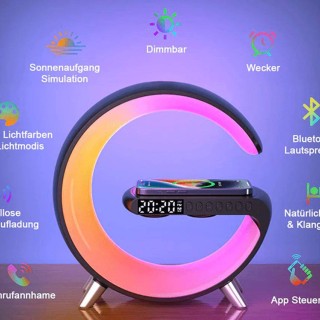 شارژر وایرلس و چراغ خواب دارای 16 میلیون رنگ  RGB مدل  Smart Light