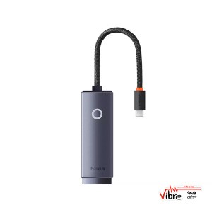 هاب تبدیل تایپ سی به شبکه RJ45 بیسوس مدل Lite Series Type-C to RJ45 LAN Port Hub WKQX000213