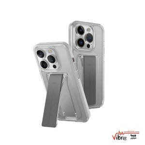 قاب شفاف آیفون 15 پرو مدل UNIQ Heldro Mount+ Mountgrip Band and Stand 15 Pro 6.7