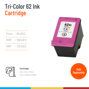 کارتریج پرینتر رنگی قابل حمل پرودو مدلTri-Color 62 Ink Cartridge for Handheld Printer