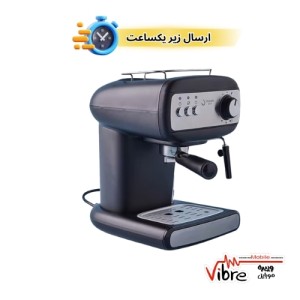 دستگاه قهوه و اسپرسو ساز مشکی-نقره ای مدل Espresso Coffee Machine High Pressure 1.2 Liter by Noon(Black)