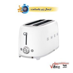 توستر نون دو خشابه سبک رترو ایتالیایی اورجینال مدل Smeg TSF01CRUK, 50's Retro Style 2 Slice Toaster