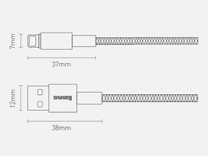 کابل فست شارژ لایتنینگ بیسوس مدل Baseus Tungsten Gold Fast Charging Data Cable 1m CALWJ-01