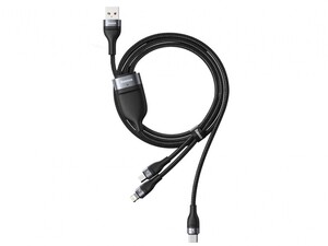 کابل شارژ سریع سه سر بیسوس Baseus Flash Series 3 in 1 Fast Cable 1.2m