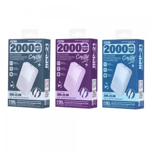 پاوربانک 20000 ریمکس با کابل فست شارژ