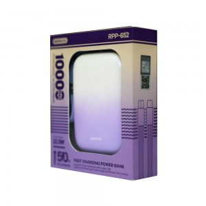پاوربانک ۱۰۰۰۰ میلی‌آمپر ریمکس RPP-652 فست شارژ