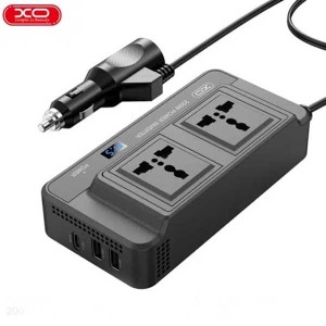 اینورتر خودرو 200 واتی XO | شارژ سریع با تایپ سی و USB