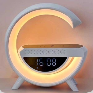 اسپیکر و ساعت RGB دار با شارژر وایرلس