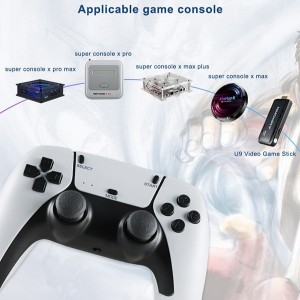 کنسول بازی همراه با 2 دسته بی سیم طرح (PS 5)