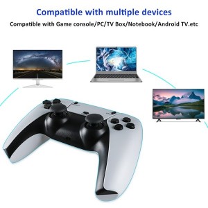 کنسول بازی همراه با 2 دسته بی سیم طرح (PS 5)