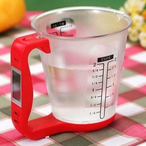 ترازوی آشپزخانه پارچ‌دار | اندازه‌گیری تا 1000 گرم با دماسنج