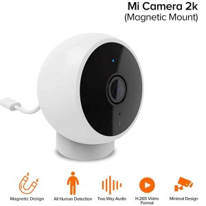 دوربین مداربسته شیائومی Mi Camera 2K Magnetic Mount | چرخش 180 درجه با هوش مصنوعی