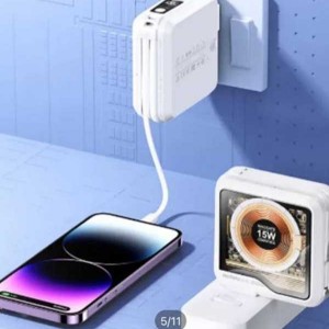 آداپتور و پاوربانک وایرلس شارژ برند ریمکس به همراه کابل