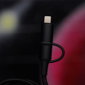 کابل سریع دو سر تایپ سی و لایتنینگ باسئوس | شارژ سریع 60W PD