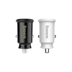 شارژر فندکی باسئوس مدل C8-K | دو درگاه USB با شارژ سریع 3.1 آمپر